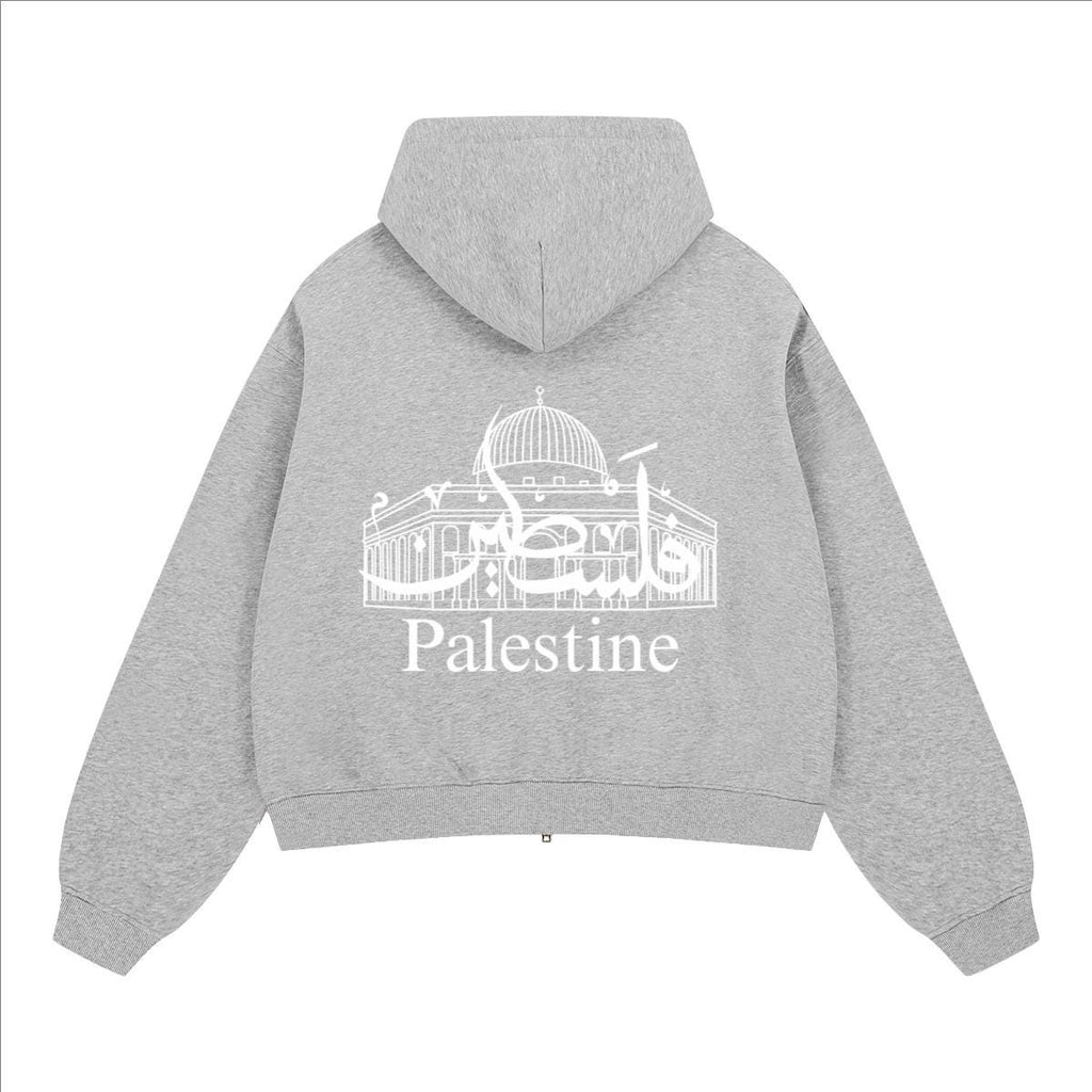 Palestine Zip-Up Runs small.