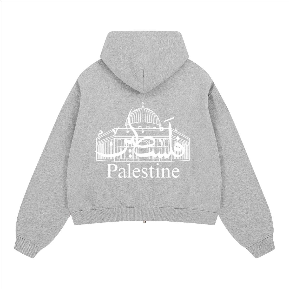 Palestine Zip-Up Runs small.