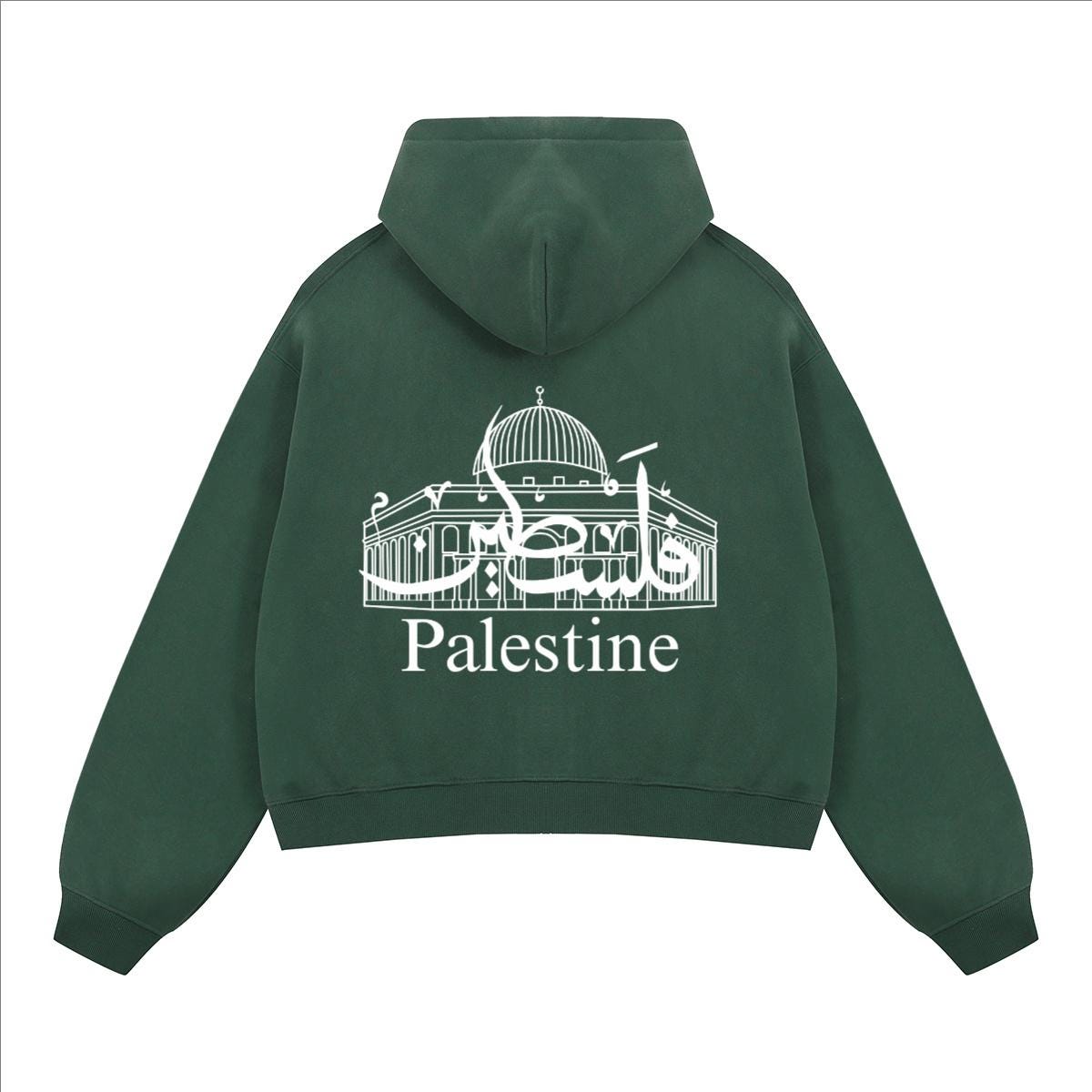 Palestine Zip-Up Runs small.