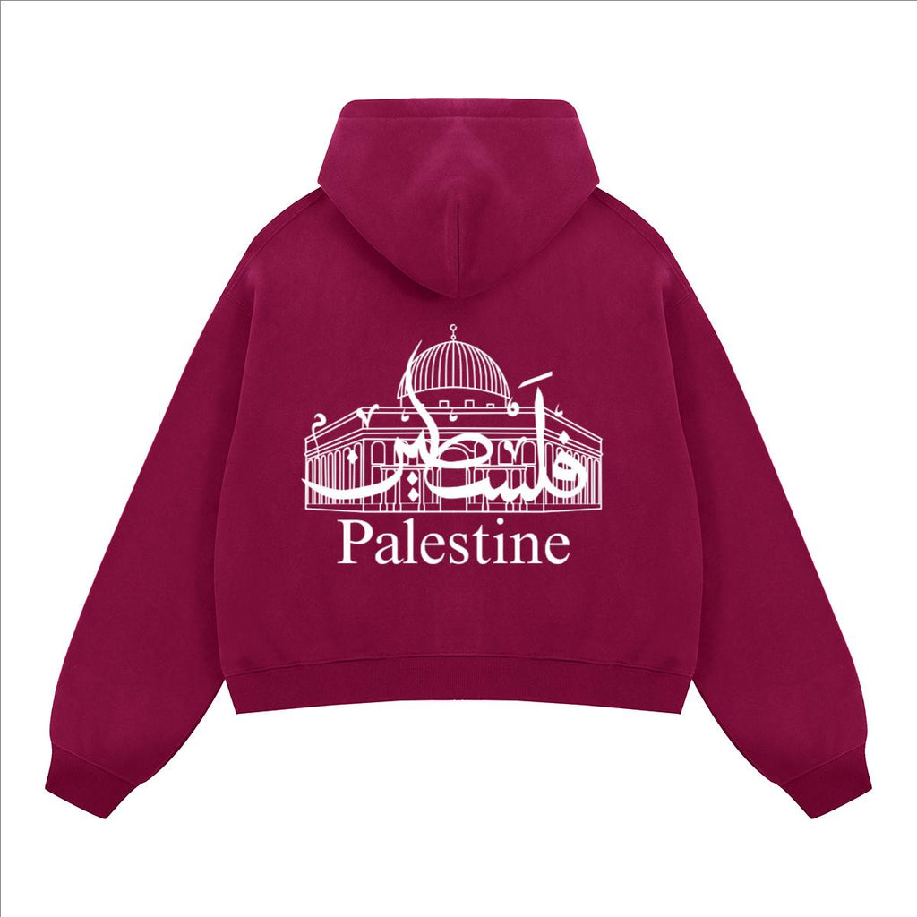Palestine Zip-Up Runs small.