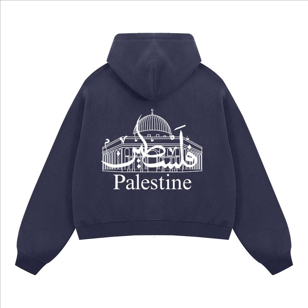 Palestine Zip-Up Runs small.